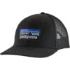 Patagonia P-6 Logo Trucker Hat - Black -The Skiing Equipment Store p 6 logo trucker hat black p9522 40230 zoom