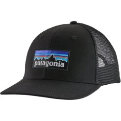 Patagonia P-6 Logo Trucker Hat - Black